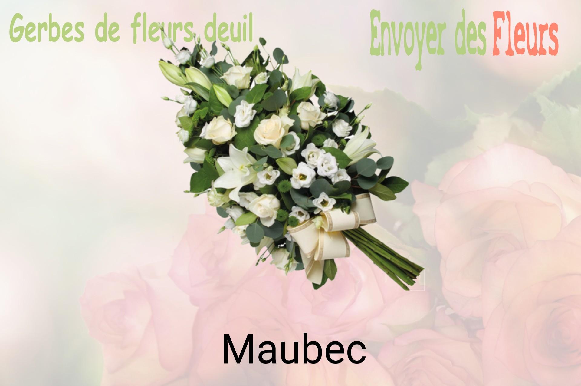 Gerbe de fleurs de deuil livrée à Maubec